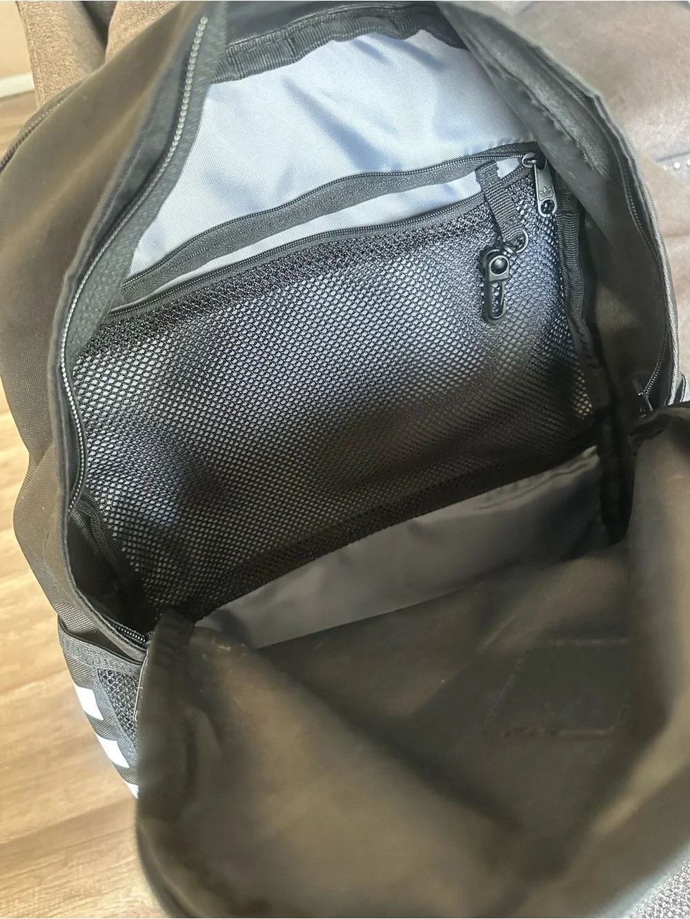 adidas Black Backpack with White Trefoil Logo